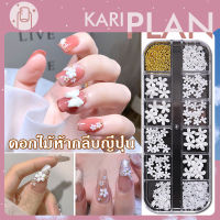 Kariplan อะไหล่ติดเล็บ อะไหล่แต่งเล็บ ดอกไม้ติดเล็บใหม่สุทธิสีแดงระเบิดสีขาวดอกไม้เรซิ่นห้าดอกเครื่องประดับเล็บอุปกรณ์ตกแต่งเล็บสามมิติ NG100