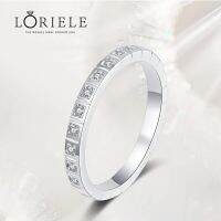 LORIELE ทั้งหมด Moissanite S สำหรับผู้หญิงวงกลมครึ่งวงแหวนแต่งงาน S925ชุบเงิน Pt950แพลทินัมเครื่องประดับอย่างดี