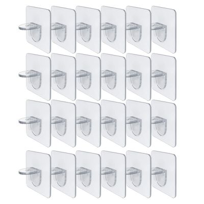 24PCS Punch Free Shelf Support Peg-Self Adhesive Shelves Clips for Kitchen Cabinet Closet Brackets Clapboard Layer