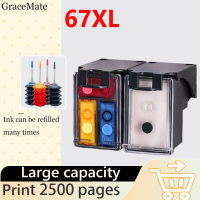 67XL Penggantian Ciss Boleh Dicas Semula untuk HP 67 Hp67ตลับหมึกสำหรับ HP ที่อิจฉา4140 4152 4155 4158 1225 2732 2752 1225 2774 6052 6055