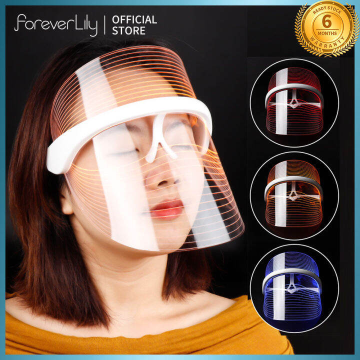 foreverlily 3colors/7Colors LED Light Therapy Face Mask Beauty