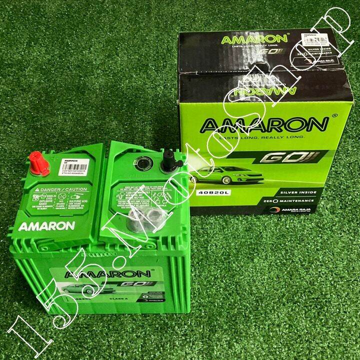 แบตเตอรี่-อมารอน-amaron-40b20l-รับประกันคุณภาพ-1-ปีเต็ม-สินค้าคุณภาพดีเยี่ยมโรงงานมาตรฐาน