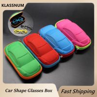 2023 Children Car Shaped Glasses Case Cute Glasses Strage Bag Box Cases Kids Sunglasses Cases Automobile Styling Zipper Bags