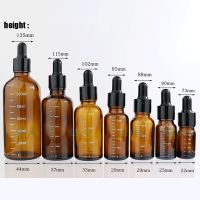 【YF】☞◑  5-100ml Dropper Bottles Aromatherapy Cosmetics Dispensing Glass Pipette Refillable