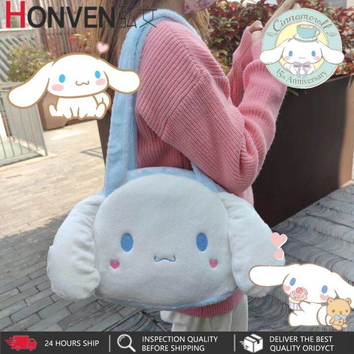 Sanrio Plush Cinnamoroll Melody Kuromi Pom Pom Purin Women Tote Bags ...