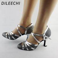 DILEECHI Winter And Autumn Quality Pearl Net Latin Modern Dance Shoes Ballroom Dancing Shoes Soft Outsole Tango Waltz Shoes