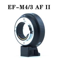 EF-M43เลนส์ลดโฟกัสอัตโนมัติ AF II อะแด็ปเตอร์สำหรับแคนน่อนเลนส์ Ef ไปที่ GH5 GF7 M4/3 GH4 GF6 GM1 GX7 EM5 EM1กล้อง EM10