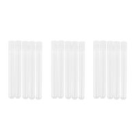 300Pcs Clear Plastic Test Tube with Cap 12X100mm U-Shaped Bottom Long Transparent Test Tube Lab Supplies