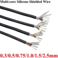 Sq 0.3 0.5 0.75 1 1.5 2 2.5mm Soft Silicone Rubber Shielded Cable 2 3 4 6 Cores Insulated Flexible Copper High Temperature Wire