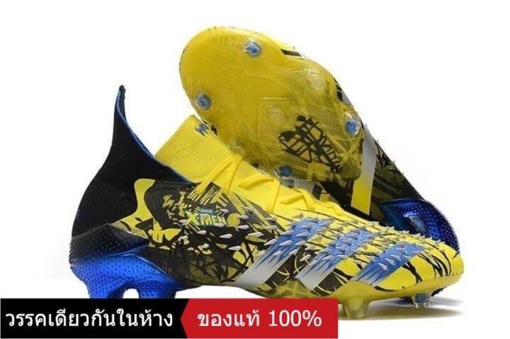 ของแท้พิเศษ-adidas-predator-freak-fg-mens-futsal-shoes-มีข้อ-รองเท้าฟุตบอล-the-same-style-in-the-mall