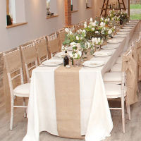 HEIVA งานเลี้ยงงานแต่งงานผ้าคลุมโต๊ะคริสต์มาสร้านอาหารธรรมชาติแนววินเทจผ้าปูโต๊ะตกแต่งบ้าน