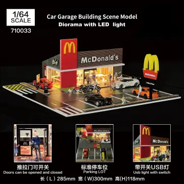 4-Story Diorama 1/64 Car Garage Model Parking Lot Backdrop Display Scene  Model
