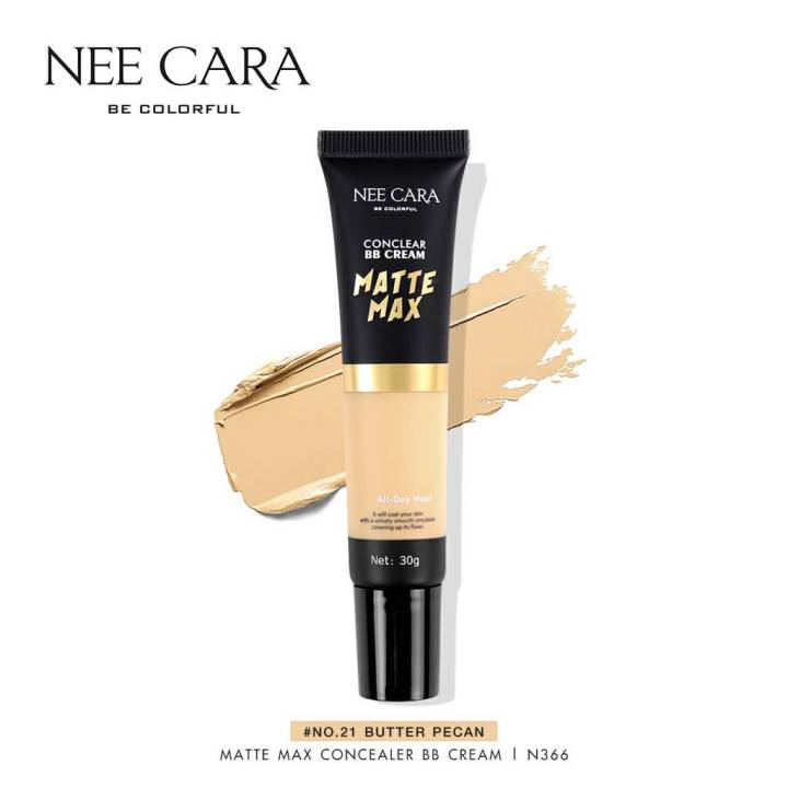 nee-cara-นีคาร่า-บีบีครีม-เนื้อนุ่ม-คุมมัน-ไม่เป็นคราบ-n366-nee-cara-matte-max-concealer-bb-cream