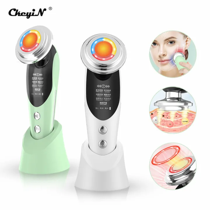 CkeyiN 7 In 1 EMS Facial Beauty Massager Warm and LED Light Treatment Skin  Care Beauty Device for Wrinkle Removal Skin Lifting Tightening MR528 |  Lazada