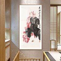 หมึกจีนที่ทันสมัย Qi Baishi บัวพิมพ์ที่มีชื่อเสียงผ้าใบวาดภาพภาพสำหรับห้องนั่งเล่นโปสเตอร์และภาพพิมพ์ศิลปะบนผนังไร้กรอบผ้าใบพิมพ์1ชิ้นกรอบไม้ด้านในหรือไร้กรอบ (ขนาดภาพสามารถปรับแต่งได้)