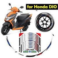 ✗♦ Motorcycle Wheel Tire Stickers Reflective Rim Tape Motorbike Bicycle Decals for Honda DIO 110 2023 125