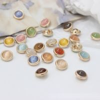 10mm Pearl Cat Eye Beads Shirt Button Metal Small Button For Chiffon Shirt Knit Button Cardigan Scrapbooking Sewing Accessories Haberdashery