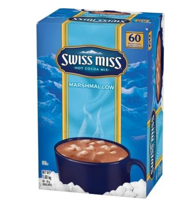 Swiss Miss Milk Chocolate with Marshmallow Hot Cocoa Mix สวิส มิส มิลล์ช็อคโกแลต ผสม มาร์ชเมลโล่ สุดคุ้ม ขนาด1.68kg.60 ซอง สินค้าพร้อมส่ง