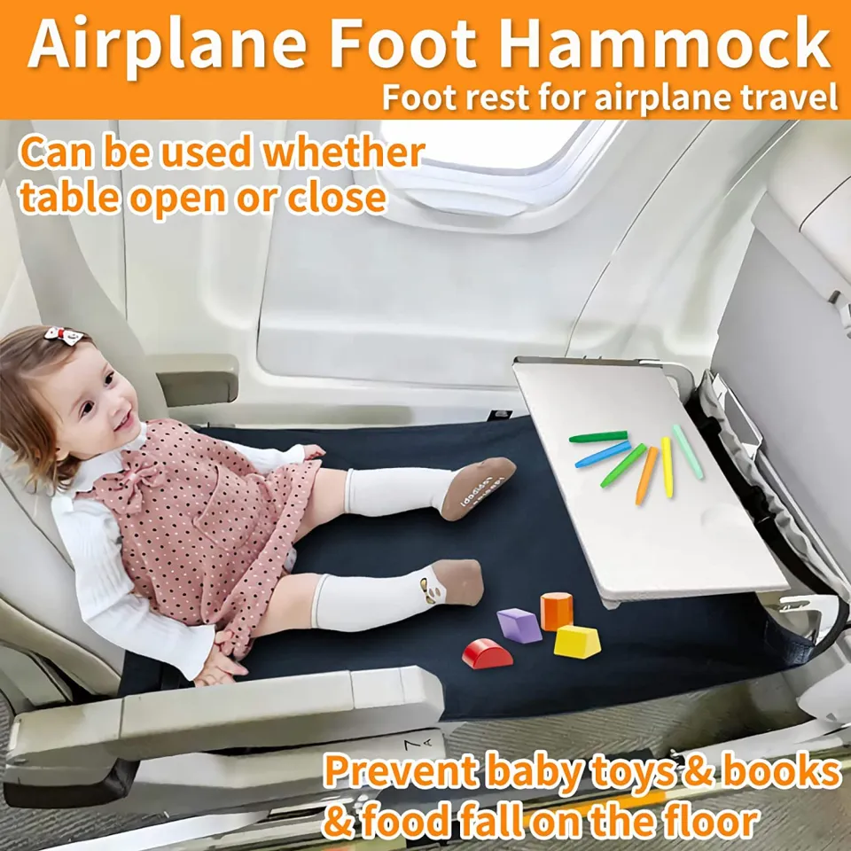 Brifit Airplane Footrest for Kids,Plane Foot Hammock Airplane Hammock for  Toddler Airplane Seat Extender for Kids,Baby Travel Essentials for  Flying,Airplane Foot Rest for Airplane Travel Essentials Kids