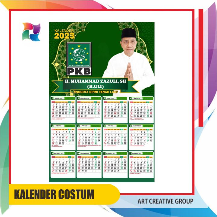 Cetak Kalender Dinding Custom Kelender Caleg Pemilu Bisa Satuan