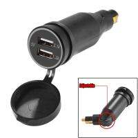 Rotatable Adjustable 5V 3.3A Dual USB Power Adapter Plug for Motorcycle BMW Hella DIN Charger Socket