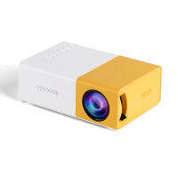 เครื่องสีเหลืองและสีขาว YG300 HD Home Mini Projector คอมพิวเตอร์โฮมเธียเตอร์ LED โปรเจคเตอร์แบบพกพา