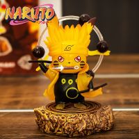 ฟิกเกอร์อนิเมะ Pokemon Pikachu Cos Naruto Uchiha Obito Madara Sasuke โมเดล Namikaze Minato ของเล่นตกแต่งตุ๊กตา PVC สำหรับเด็ก