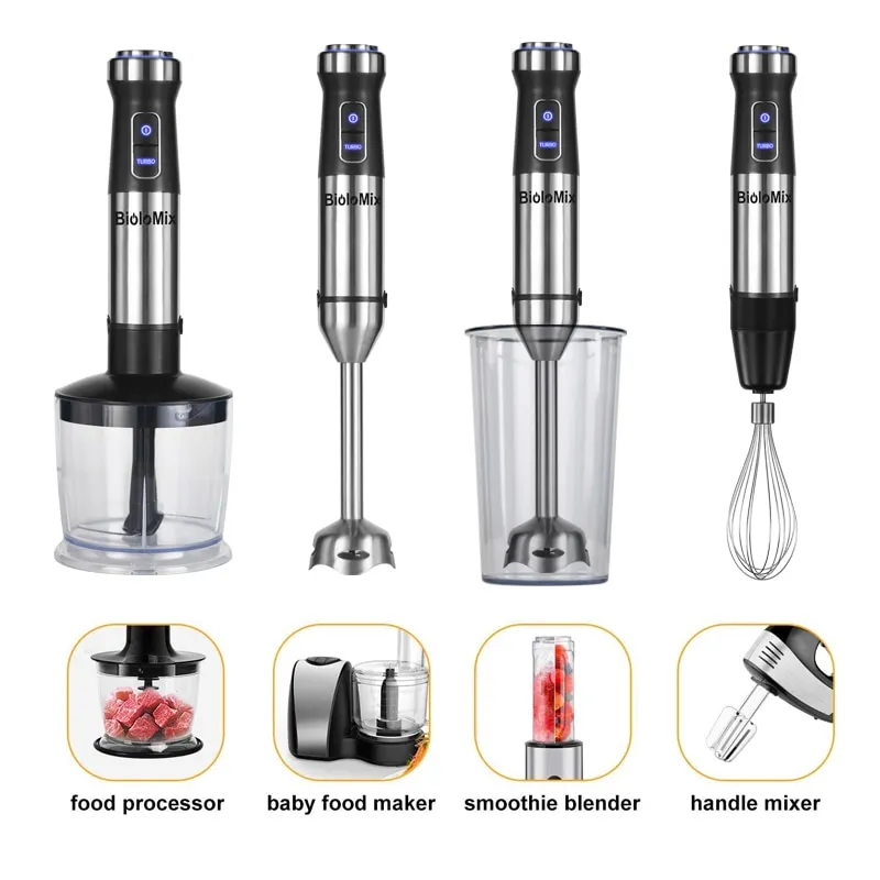 BioloMix 4 in 1 High Power 1200W Immersion Hand Stick Blender