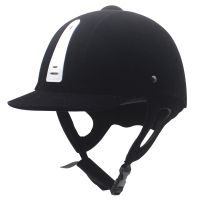 ☢☾ Classic Equestrian Helmet Unisex Velvet Horse Riding Helmet Horse Equipment Cycling Helmet Protection Cap 52-63cm