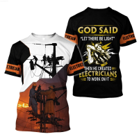 electrician fashion 3d t-shirts graphics polyester splice tees{plenty}