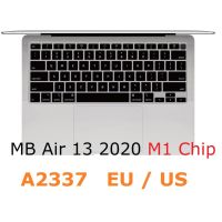 แผ่นกันสำหรับแมคบุ๊กแบบนิ่มใหม่ Air 13 2020ชิป M1 A2337สหภาพยุโรปสหรัฐแผ่นครอบแป้นพิมพ์ซิลิโคนกันน้ำเครื่องป้องกันฟิล์มคีย์บอร์ด13 A2337