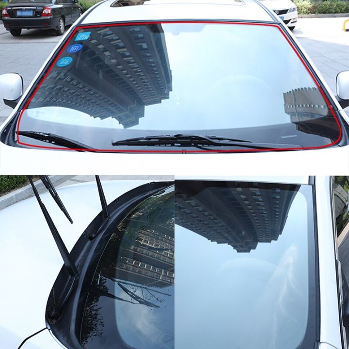 ซีลยางกระจกหน้ารถยางสำหรับป้องกันขอบหน้าต่างรถยนต์ชุดแถบปิดรถที่บังลมแถบปิด