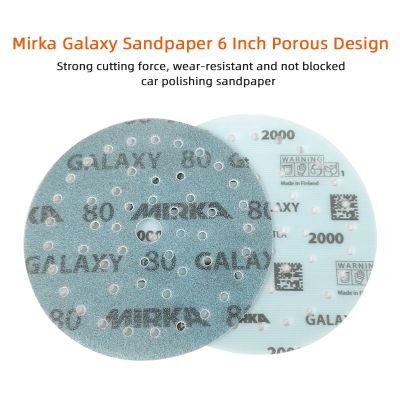【CW】 Mirka Sandpaper GALAXY 6 Inch 150mm Round Flocking Porous Car Polishing