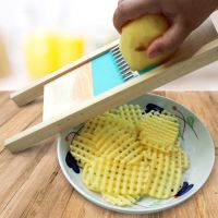 Wood Slicer Vegetable Grater Corrugated Net Cutter Knife Chipper Salad Shredder Pee