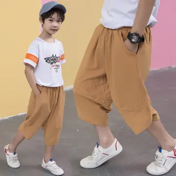 Boys Capri pants cropped fashionable Summer cotton for junior Boys baby  kids and teenager in Leisure Casual Style elastic waist - AliExpress