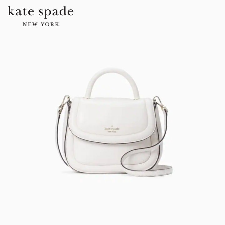 Kate Spade NY Puffy Top Handle Crossbody Bag, KD408, Parchment