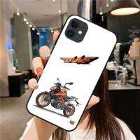 เคสสำหรับไอโฟนโทรศัพท์กันกระแทก KTM 14 /Pro/plus/pro Max/ 13/12/11-กระจกป้องกัน