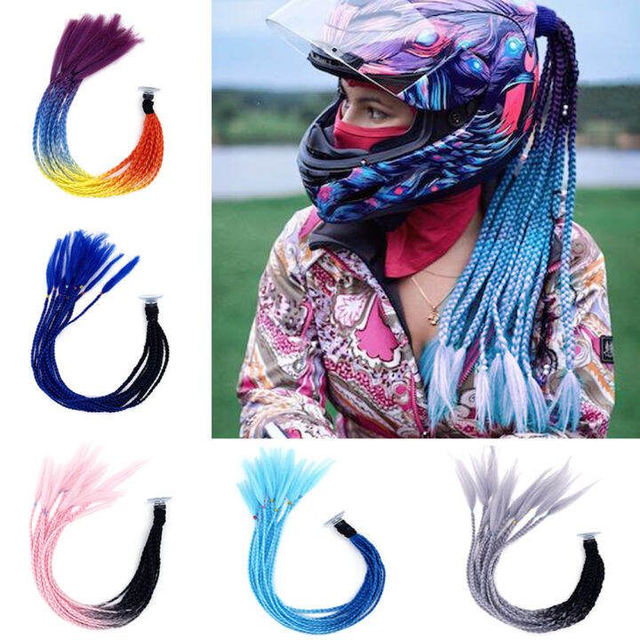 BETOP 24" Helmet Braids Pigtails Motorcycle Helmet Braid Ponytail