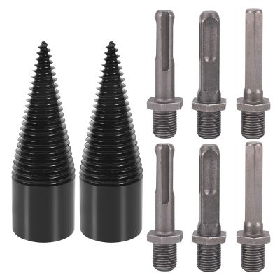 Wood Splitter Drill Bit Wood Splitter Drill Bit Drill Portable Wood Cutting Tool for Hand Drill Rod, 32Mm