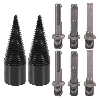 Wood Splitter Drill Bit Wood Splitter Drill Bit Drill Portable Wood Cutting Tool for Hand Drill Rod, 32Mm