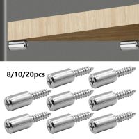 8/10/20pcs Partition Support Nails Self-tapping Screw With Rubber Sleeve Wardrobe Cabinet Glass Partition Support Bracket