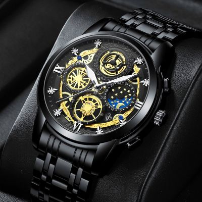 2023 Top FNGEEN 4010 New Design Mens Watches Sport Military Watch Luxury Stainless Steel Quartz Wristwatches Male Clock