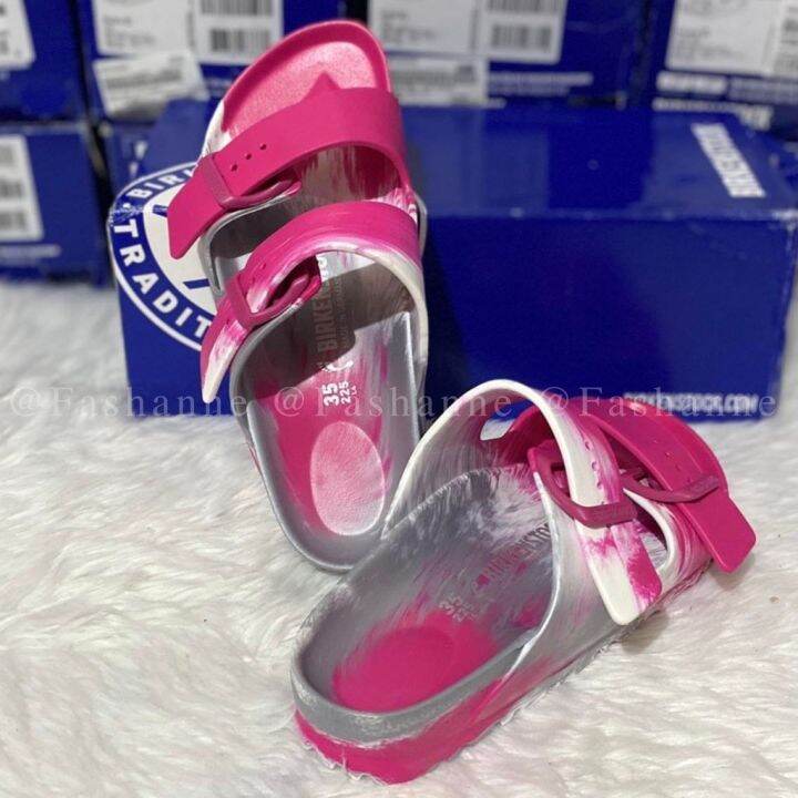 Birkenstock Arizona Eva Multicolor Beetroot Purple Sandals 