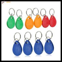 JINSWA 10pcs Color Random กันน้ำ สำเนาบัตร เขียนซ้ำได้ เขียนได้ ทำซ้ำ แท็ก ID KeyFobs บัตร RFID T5577