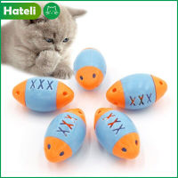 [HATELI] อุปกรณ์สำหรับสัตว์เลี้ยง Cat Olive Ball Toys With Bell Ring Interactive Cat Palying Training Scratch Plastic Ball Pet Cat Kitten Chew Toy