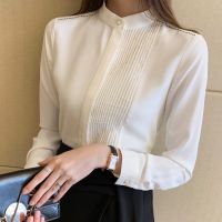 Professional Shirts Long-Sleeved Genuine Korean Classy Tops Commuter ashion Bottoming