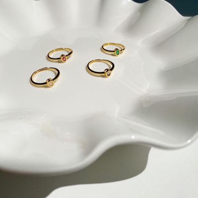 Fairy Ring แหวนประดับเพทายจิ๋วปรับขนาดได้ บริการเก็บเงินปลายทาง
