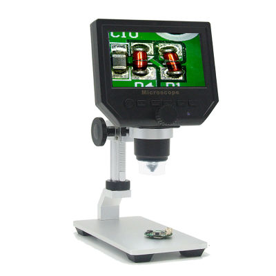 1-600x 3.6MP USB Mikroskop อิเล็กทรอนิกส์ Mudah Alih 8 LED Mikroskop VGA dengan 4.3 "Skrin OLED HD Unpemba เมนบอร์ด Pcb