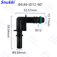 9.89mm-ID12 Fuel line quick connector 90 degree SAE fuel fittings plastic male end piece male connector 2pcs a lot