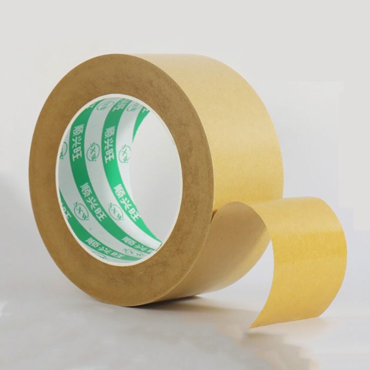 50m-kraft-paper-tape-water-free-width-20mm-60mm-sealing-self-adhesive-paper-tape-dust-proof-seal-for-photo-and-picture-frames-adhesives-tape
